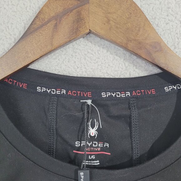 NEW Spyder Active Black Long Sleeve Based Layer Shirt L Women's // 23CT - Picture 4 of 10